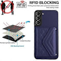 Pikkukuva 3 / 5: YB Leather Coating Series-8 Samsung Galaxy S22+ 5G -kotelo RFID-suojatuilla korttipaikoilla
