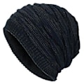 Miniatyrbild 1 av 4: Unisex Vinter Slouch Beanie Hatt Stickad Ull Sport Casual Snökepsar Huvudbonader (Mörkblå)