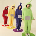Miniatyrbild 2 av 5: Teletubbies Cosplay Kostym Plysch Huvtröja Jumpsuit För Vuxna Män Kvinnor En-delad Pyjamas Sovkläder Nattkläder (S Lila)