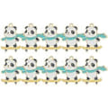 Pikkukuva 2 / 2: 10 kpl Söpö Panda Riipus Reppu Riipus DIY Panda Avaimenperä Laukku Riipus (0,2X2,8X3CM)