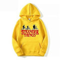 Miniatyrbilde 1 av 2: Stranger Things Tema Tenåringer Menn Genser Lang Ermet Hettestrikket Genser Pullover Topper 1(M Gul)