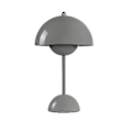 Miniatyrbillede 1 af 5: Flowerpot Trådløs Bordlampe, Trådløs Touch Bordlampe, Dæmpbar Genopladelig Svampebordlampe, Lille Sengelampe -GSLA Grå
