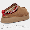 Pikkukuva 1 / 5: Naisten tohvelit Platform Mini Boots Lyhyt nilkkurit Turkis Fleece Vuorattu Lenkkarit Kotitossut Liukumattomat Saappaat Ulkokäyttöön 41 CHESTNUT