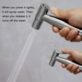 Miniatyrbillede 3 af 4: 1-pak bærbar rustfrit stål bidet sprøjte til badeværelse rengøring