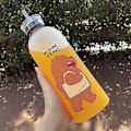 Pikkukuva 2 / 3: 1000ml Söpö Panda-Karhu Muovikuppi Läpinäkyvä Pakkasenpehmeä Piirretty Vesipullo (A5(1000ml))