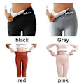 Miniatyrbillede 3 af 3: Vintervarme Leggings til Kvinder - Fløjlsplys Foring, Tyk Termisk, Slank (2XL sort)