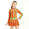 Miniatyrbild 3 av 5: Baddräkt barn jumpsuit tvådelad plattvinkel leggings med kort kjol flicka badkläder Xl Svart