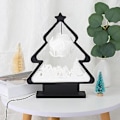 Miniatyrbillede 3 af 5: Kreative Papirudskæringslys Juleønsketræ DIY Håndlavede Pynt Tredimensionelt Lys Skygge Papirkunst Lys Julepynt