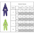 Miniatyrbild 5 av 5: Teletubbies Cosplay Kostym Plysch Huvtröja Jumpsuit För Vuxna Män Kvinnor En-delad Pyjamas Sovkläder Nattkläder (S Lila)