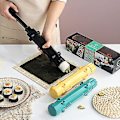 Miniatyrbillede 5 af 5: Stribet Sushi-Making Sæt Genanvendelig Holdbar Sushi Maker til Køkken Hjem (Sort)
