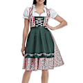 Pikkukuva 1 / 5: Uusi naisten saksalainen Oktoberfest-asu, perinteinen baijerilainen olut-Fraulein-karnevaali-palvelijan mekkoasu (L tummanvihreä)