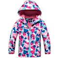 Miniatyrbillede 1 af 3: Pigetøjsjakke til Piger med Hætte, Vindtæt Fleeceforet Jakke, Hoodie, Yderbeklædning (4-5 År)