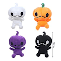 Miniatyrbilde 5 av 5: Plysjgresskar Halloween Stoffdyr Kawaii Gresskar Dukke Bursdagsgaver Halloween Jul Festlig Dekorasjon Leke (Lilla)