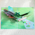 Miniatyrbild 5 av 5: 3D Sommarhälsningskort Upprepa Vikbart Hälsningskort Utsökt Pappersmaterial M
