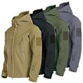 Miniatyrbilde 1 av 5: Vanntett Vinterjakke for Menn Utendørs Taktisk Jakke Myk Skallet Militærjakker (2XL Khaki)