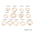 Miniatyrbillede 2 af 5: Vintage Mode-Statement Ringe Opal Stjerne Måne Fælles Sæt af Tretten