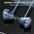 Miniatyrbilde 5 av 5: K12 Magnetiske Nakkehengende Hodetelefoner Stereo Bass Trådløs Bluetooth-kompatibel Sportsøretelefoner Vanntette Støtter TF-kort (svart)