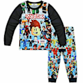 Miniatyrbild 1 av 2: Roblox Pyjamas Set för Pojkar, Spelkaraktär T-shirt och Byxor 2-delad Pyjamas, 5-10 år Barn Sovkläder PJ Present (8-9 år)