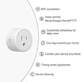 Miniatyrbillede 5 af 5: Smart Plug WiFi Stikdåse med Fjernbetjening & Timer Funktion Fungerer med & Assistent 10A Smart Stik Ingen Hub Nødvendig 2.4G Wi-Fi Kun