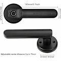 Miniatyrbild 5 av 5: Smart fingeravtrycksdörrlås, Biometrisk hemmasäkerhet elektronisk L
