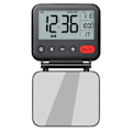 Miniatyrbild 1 av 5: Digital resealarmklocka, svart, 3,54 tums LCD-skärm, 9 minuters snooze
