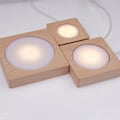 Miniatyrbillede 2 af 5: LED Trælampeholder til 2D/3D Krystalhåndværk - USB Multifunktionel Kvadratisk Lysbase (10)