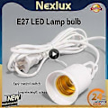 Pikkukuva 2 / 5: E27 LED-lamppippojan ripustus sisävalaistukseen, ruuvilamppu kytkimellä ja johdolla, universaali valaisintyökalu, lisävaruste (Lamppupotkat 8m set3)