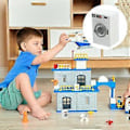 Miniatyrbild 3 av 3: Dockskåp Tvättmaskin Plast Miniatyr Tvättmaskin Torktumlare Modell för Mini Tvättstuga Dockskåp Tillbehör