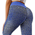 Pikkukuva 5 / 5: Tik Tok -leggingsit naisille, joogaleggingsit, kuntosalileggingsit, selluliittia ehkäisevät fitness-peppuleggingsit (2XL Royal Blue)