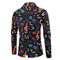 Miniatyrbilde 2 av 3: Herre Casual Jakke med Notetrykk, Slim Fit, Nattklubb (3XL)
