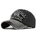 Miniatyrbillede 2 af 5: Retro Casual Vasket Baseball Cap (Sort Rød)