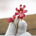 Miniatyrbilde 5 av 5: 5 stk Elegante Blomsterbrosjer Klesbrosje Legering Korsasje Mote