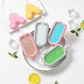 Miniatyrbild 3 av 4: 2 stycken silikon Popsicle glassform med lock Popsicle form Hemgjord DIY isglassform för att göra isgaller (stil1680)