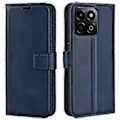 Miniatyrbillede 1 af 5: For Honor 200 Smart 5G/X7c 4G Stand Case Anti-Scratch Kalvetekstur Læder Telefon Cover (Style E)