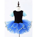 Miniatyrbillede 4 af 5: Prinsessekjole til piger, ny blomsterbroderi tyl Tutu Mesh Pufærme Prinsesse Ballet Dansekjole Øvelses Performance Tøj Gymnastikdragter (140cm)