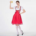 Pikkukuva 3 / 5: Naisten Oktoberfest-asu Saksalainen Dirndl-mekko Baijerilainen Karnevaalijuhla-asu (M Vaaleanvihreä)