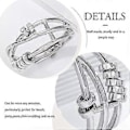 Miniatyrbillede 2 af 5: Ringe Sølv Perle Ring Fidget Fredsringe Anti-Stress Spinner Åben Ring Justerbare Ringe til Kvinder og Piger