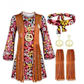 Pikkukuva 5 / 5: SuloinenDIY Plus Size Hippie-asu Naisten Vaatteet xxl