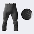 Miniatyrbilde 2 av 5: Basketball Leggings med Kneepute for Menn 3/4 Kompresjonsbukser Sportsbukser Multifunksjonell XL Svart