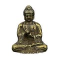 Miniatyrstaty av Sakyamuni i mässing, skulptur, Buddha-prydnader (B)