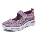 Miniatyrbillede 1 af 5: Platform Sneakers Damesko Til Kvinder Tyk Bund Sål Slip-on Løbesko Til Arbejde Restaurant Udgående Multi-farve Valgfri (39 Lilla)