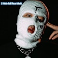 Miniatyrbild 3 av 5: Unisex broderad balaclava stickad full ansiktsmask för löpning
