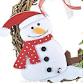 Miniatyrbild 3 av 4: Glad Jul Rattan Krans för Dörrhängande Julpynt