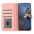 Miniatyrbillede 3 af 5: Til Samsung Galaxy A32 5G/M32 5G PU Læder Wallet Cover Blomster Prægning Telefon Cover med Støttefod (Style C)