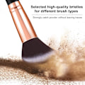 Miniatyrbillede 3 af 5: Bærbart makeup børste sæt (sort), 10 stk. marmor makeup børste
