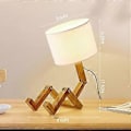 Miniatyrbillede 2 af 5: Unik bordlampe, cool træ kreativ svingarmsdesign, elegant skrivebordslampe til soveværelseslæsning, nyhedsbordlampe med justerbare samlinger til stuen