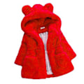 Miniatyrbilde 1 av 3: Jente Teddybjørn Fluffy Jakke Frakk Vinter Varmt Fleece Hettemerker Utendørs (4-5 År)