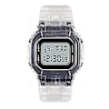 Miniatyrbillede 1 af 2: Mode Transparent Unisex Multifunktionel Vandafvisende Digitalt Ur (Sort)