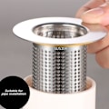 Miniatyrbild 5 av 5: Badkarsavloppsfilter, 5 cm rostfritt stål duschhårfilter -
