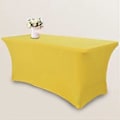 Miniatyrbilde 2 av 2: 4/6/8FT Spandex Duk Rektangulær Stretch Bordduk Bryllupsfest (6FT(183*76*76cm) Gul)